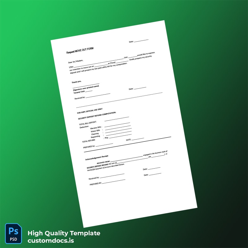 ASPC Editable Move Out Form Template in Word and PDF formats