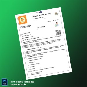 custom Australia AUS GROUPS Employment Verification Letter Template - Word & PDF File Preview - CustomDocs