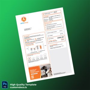 Australia Alinta Energy Retail Sales Pty Ltd Editable Utility Bill Template in Word and PDF formats