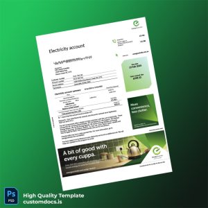 Australia EnergyAustralia Editable Utility Bill Template in Word and PDF formats