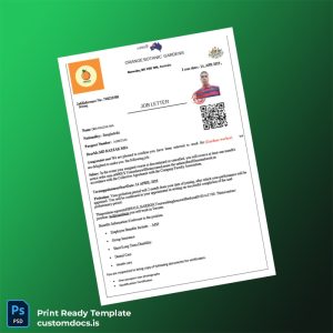 custom Australia PCL Group Employment Verification Letter Template - Word & PDF File Preview - CustomDocs