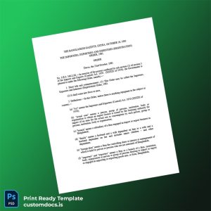 custom Bangladesh Chief Controller of Imports and Exports Business Registration Certificate Template - Word & PDF File Preview - CustomDocs