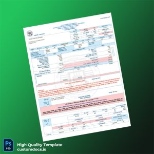 Bangladesh Dhaka Electric Supply Company Limited Editable Utility Bill Template in Word and PDF formats