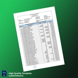 Bangladesh EXIM Bank Statement Template in Word and PDF formats