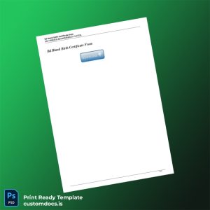 custom Bangladesh Government Birth Certificate Template - Word & PDF File Preview - CustomDocs