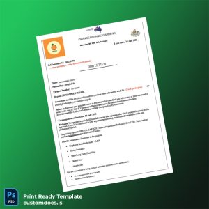 custom Bangladesh Orange Botanic Gardens Employment Verification Letter Template - Word & PDF File Preview - CustomDocs