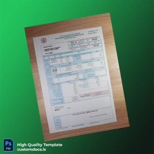 Bangladesh Protibondhi School Editable Electricity Bill Template in Word and PDF formats