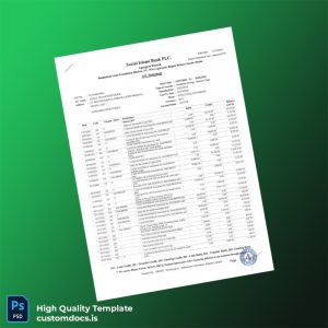 Bangladesh SIBL Bank Statement Template in Word and PDF formats