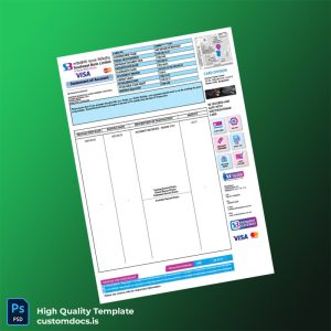 Bangladesh Southeast Bank Credit Card Statement Template in Word and PDF formats