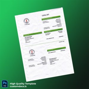 Bangladesh Titas Gas Editable Gas Bill Template in Word and PDF formats