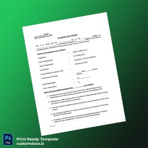 custom Bank Employment Verification Letter Template - Word & PDF File Preview - CustomDocs