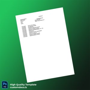 Bank Statement August-Imp Template in Word and PDF formats