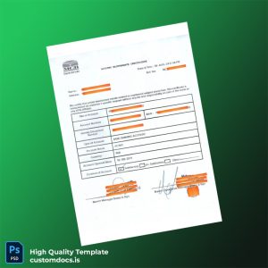Bank Statement Sample - B Template in Word and PDF formats