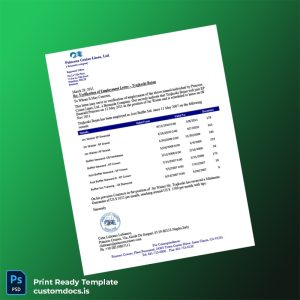 custom Bermuda Princess Cruise Lines Employment Verification Letter Template - Word & PDF File Preview - CustomDocs