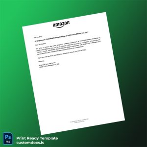 custom Canada AMZN CAN Fulfillment Svcs Employment Verification Letter Template - Word & PDF File Preview - CustomDocs