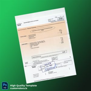 Canada Bell Editable Utility Bill Template in Word and PDF formats