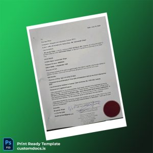 custom Canada Bhupinder Singh Employment Verification Letter Template - Word & PDF File Preview - CustomDocs