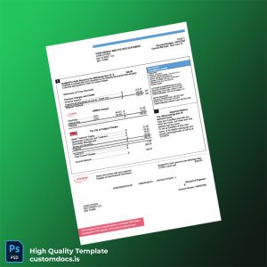 Canada ENMAX Editable Utility Bill Template in Word and PDF formats