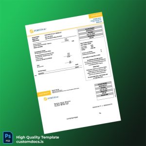Canada Fortis BC Editable Electricity Bill Template in Word and PDF formats