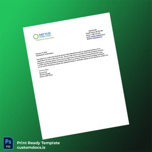 custom Canada Servus Credit Union Employment Verification Letter Template - Word & PDF File Preview - CustomDocs