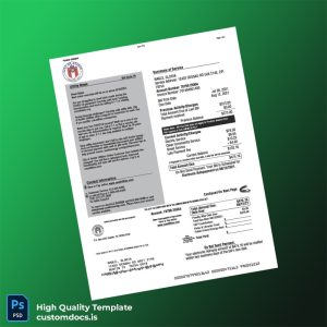 City Of Austin Editable Utility Bill Template in Word and PDF formats