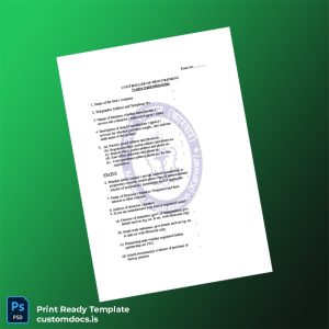 custom Controller of Procurement Vendor Registration Form Template - Word & PDF File Preview - CustomDocs