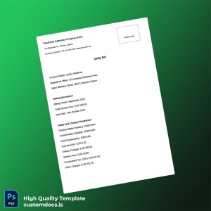 Cyprus Lyntex Solutions Editable Utility Bill Template in Word and PDF formats