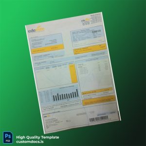 Dominican Republic EDE Este Editable Electricity Bill Template in Word and PDF formats