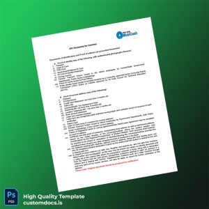 Editable Identity Document Template in Word and PDF formats