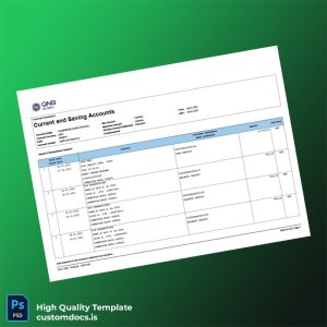 Egypt QNB Bank Statement Template in Word and PDF formats
