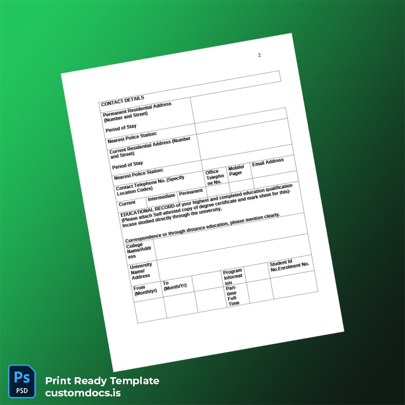 Custom Employee Verification Form Template in Word and PDF formats page 2 File Preview - CustomDocs