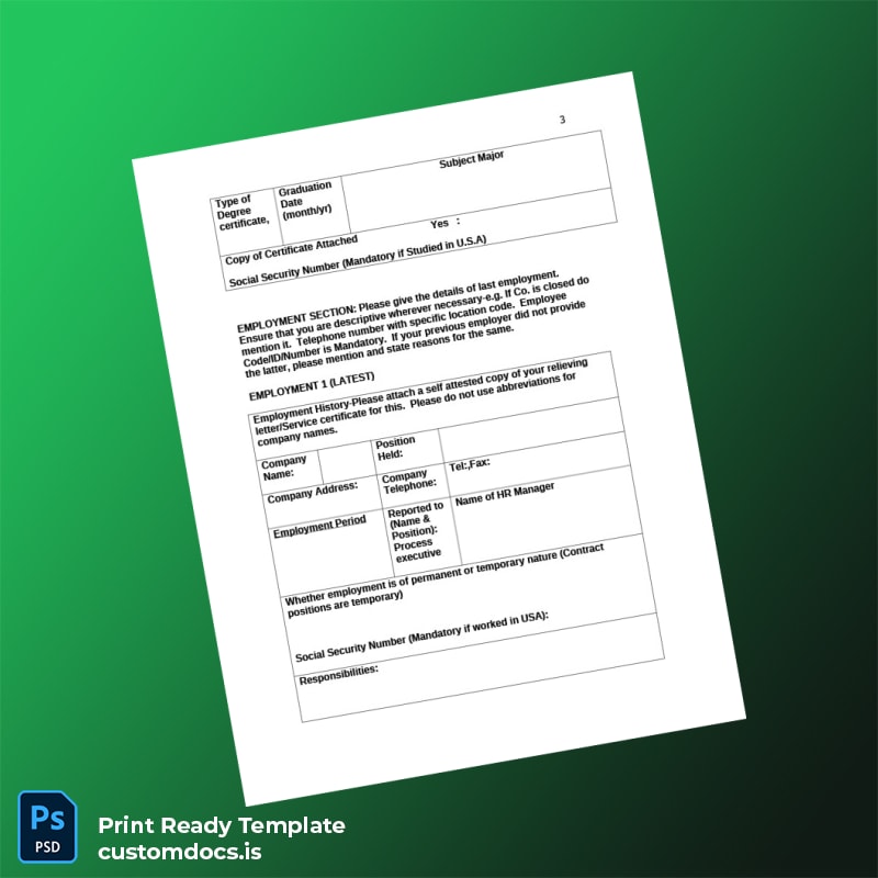 Custom Employee Verification Form Template in Word and PDF formats page 3 File Preview - CustomDocs