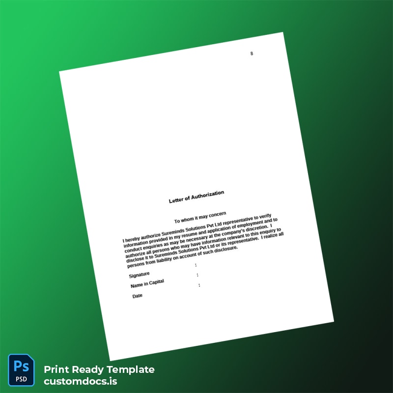 Custom Employee Verification Form Template in Word and PDF formats page 8 File Preview - CustomDocs