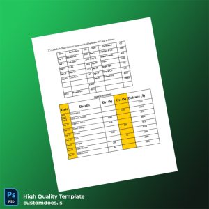 Empty Bank Reconciliation Statement Template in Word and PDF formats