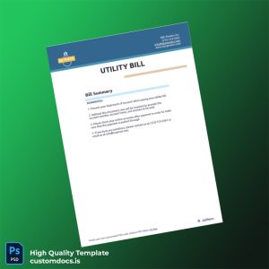 Estonia Editable Utility Bill Template in Word and PDF formats