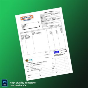 FNB - First National Bank Editable Utility Bill Template in Word and PDF formats