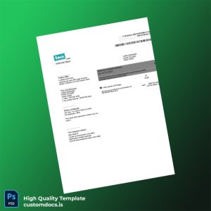 France Sosh Editable Utility Bill Template in Word and PDF formats