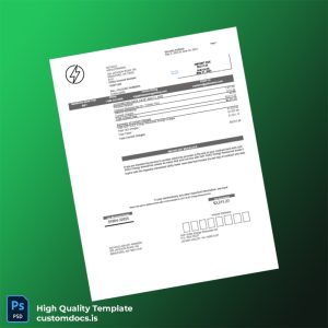 GDF SUEZ Energy Resources Editable Utility Bill Template in Word and PDF formats