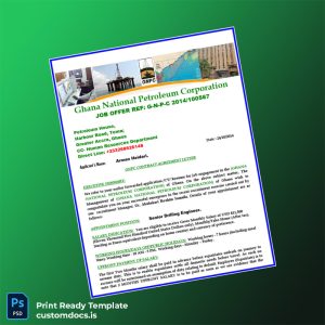 custom Ghana National Petroleum Corporation Employment Verification Letter Template - Word & PDF File Preview - CustomDocs