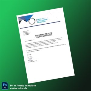 custom Ghana UNDER CITY ENTERTAINMENT ENTERPRISE Employment Verification Letter Template - Word & PDF File Preview - CustomDocs