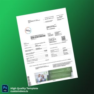 Greece Editable Utility Bill Template in Word and PDF formats