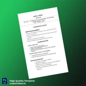 India Advocate Editable Society Registration Document Template in Word and PDF formats