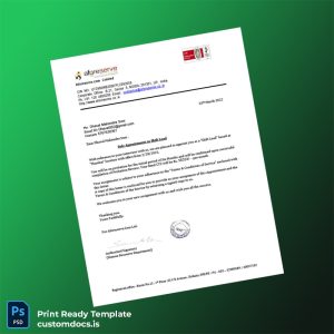 custom India Aforeserve com Limited Employment Verification Letter Template - Word & PDF File Preview - CustomDocs