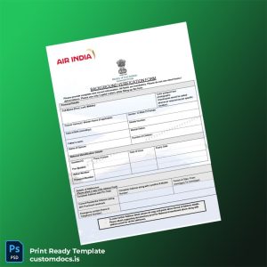 custom India Air India Employment Verification Letter Template - Word & PDF File Preview - CustomDocs