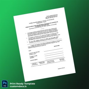 custom India Andhra Pradesh Medical Council Duplicate Medical Registration Certificate Template - Word & PDF File Preview - CustomDocs