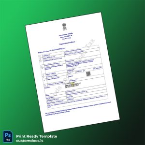 custom India Assistant Commissioner of State Tax GST Registration Certificate Template - Word & PDF File Preview - CustomDocs