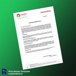 custom India Bharat Financial Inclusion Limited Employment Verification Letter Template - Word & PDF File Preview - CustomDocs