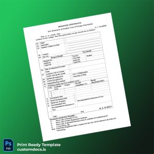 custom India Bonafide Certificate Template - Word & PDF File Preview - CustomDocs