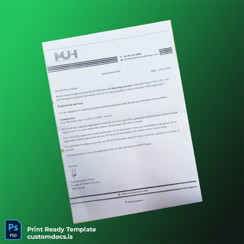 Custom India CONNEQT Business Solutions Limited Placement Letter Template in Word and PDF formats page 5 File Preview - CustomDocs