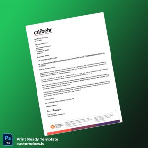 custom India Calibehr Business Support Services Pvt Ltd Employment Verification Letter Template - Word & PDF File Preview - CustomDocs